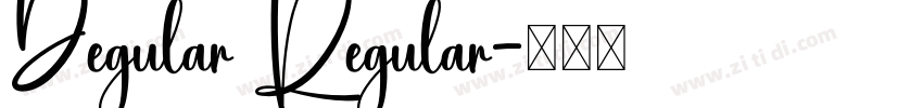 Degular Regular字体转换